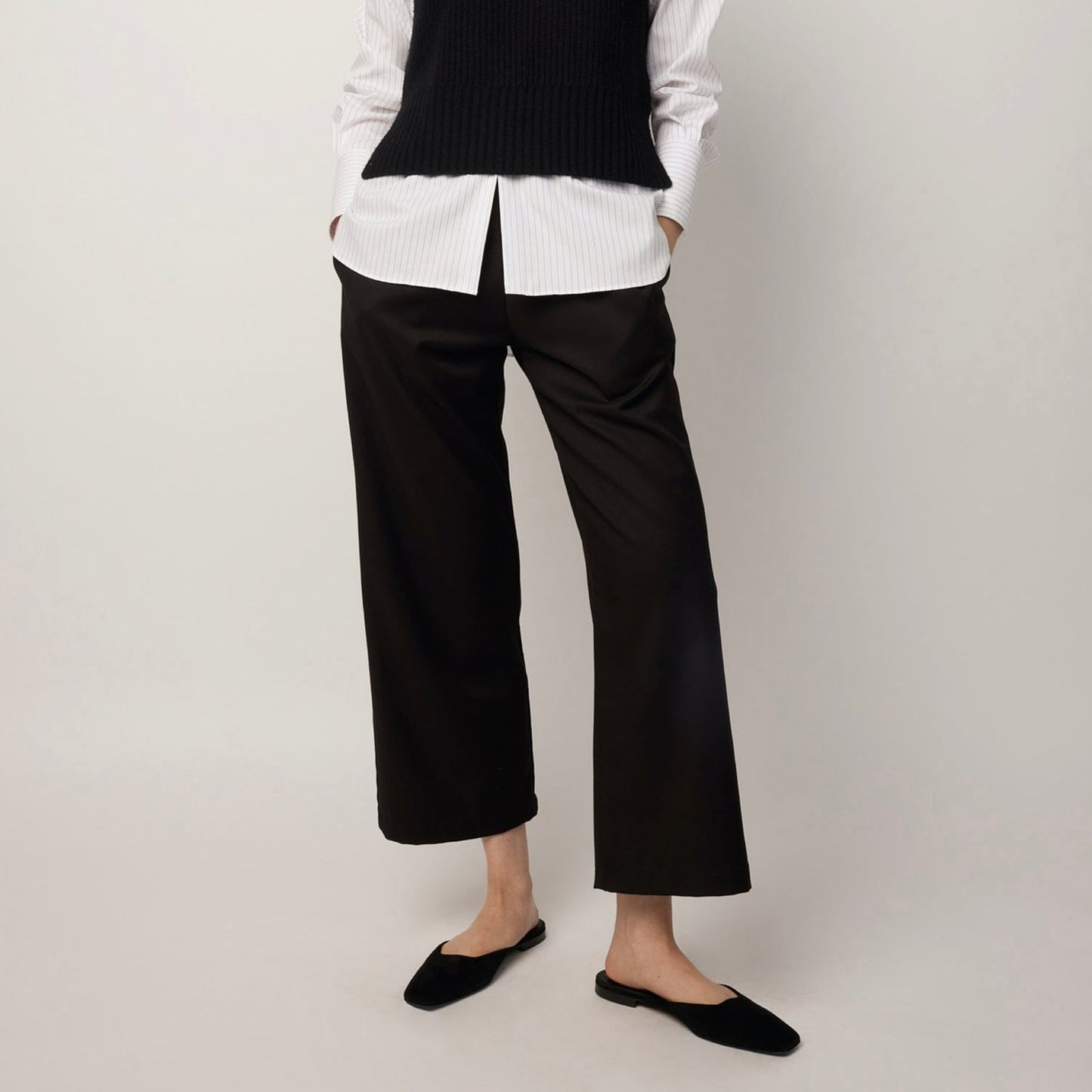 Rory Draped Trouser in Black