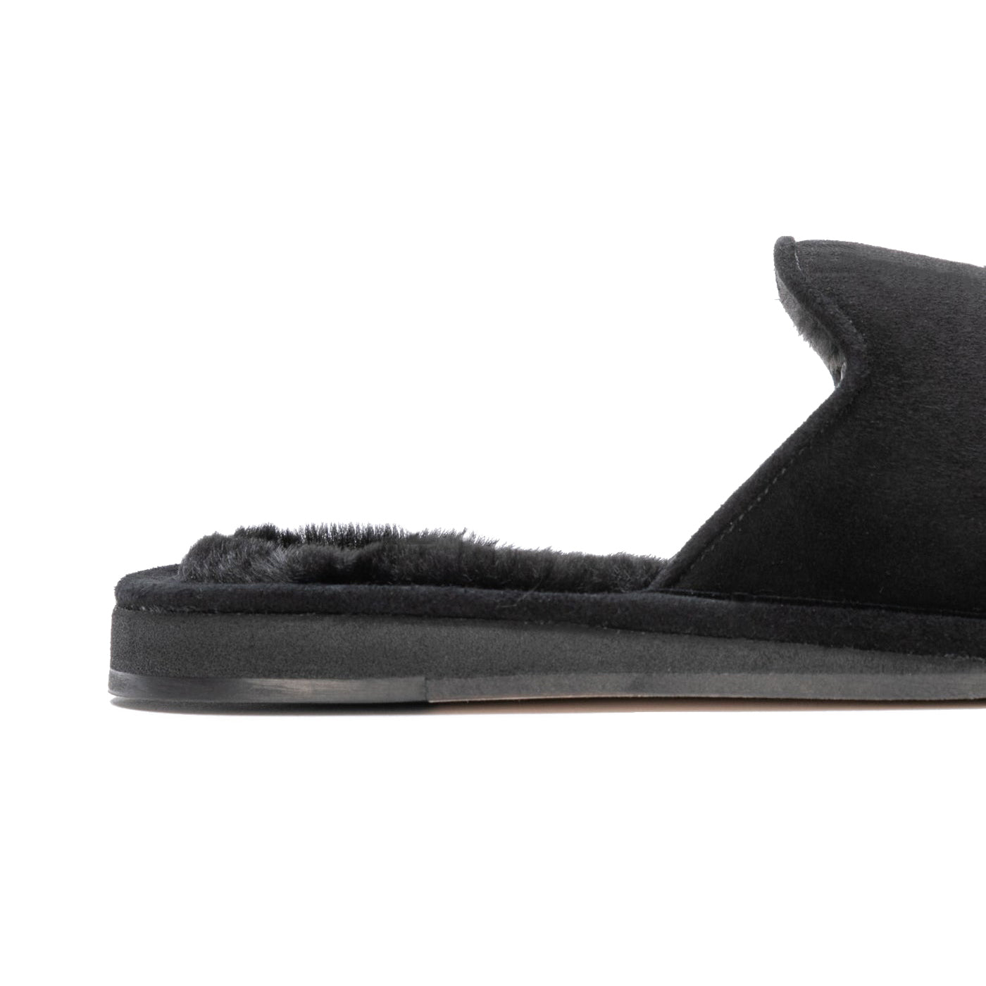 In/Out Slipper in Black Suede