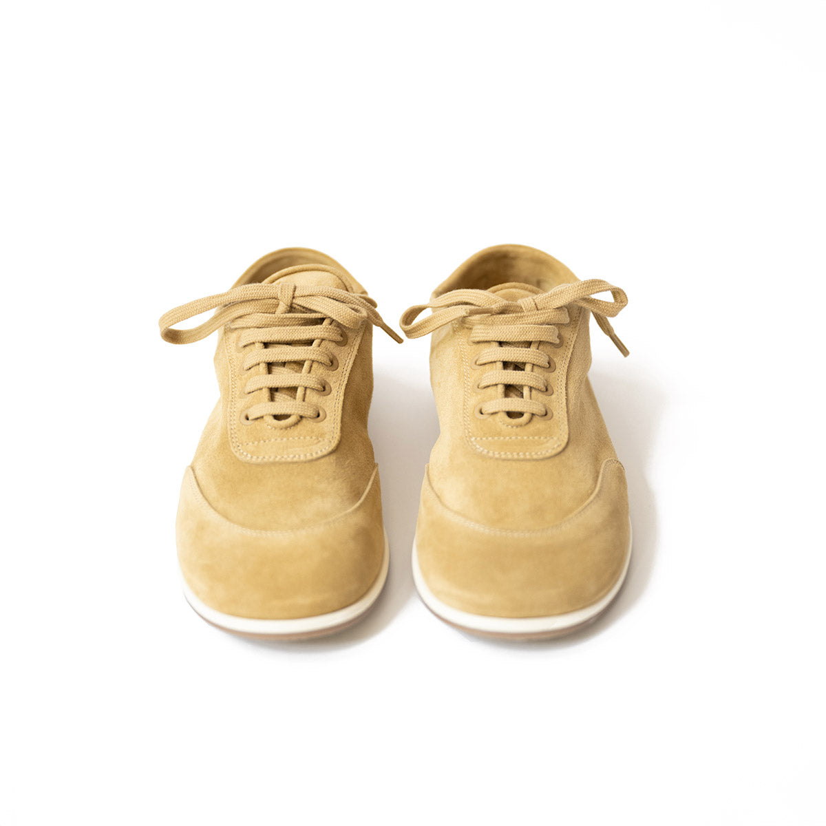 Suede Trainer in Caramel Suede