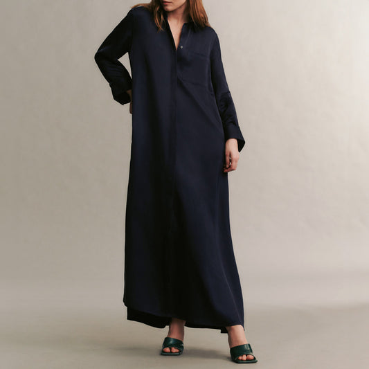 Jenny's Gown in Midnight Poplin