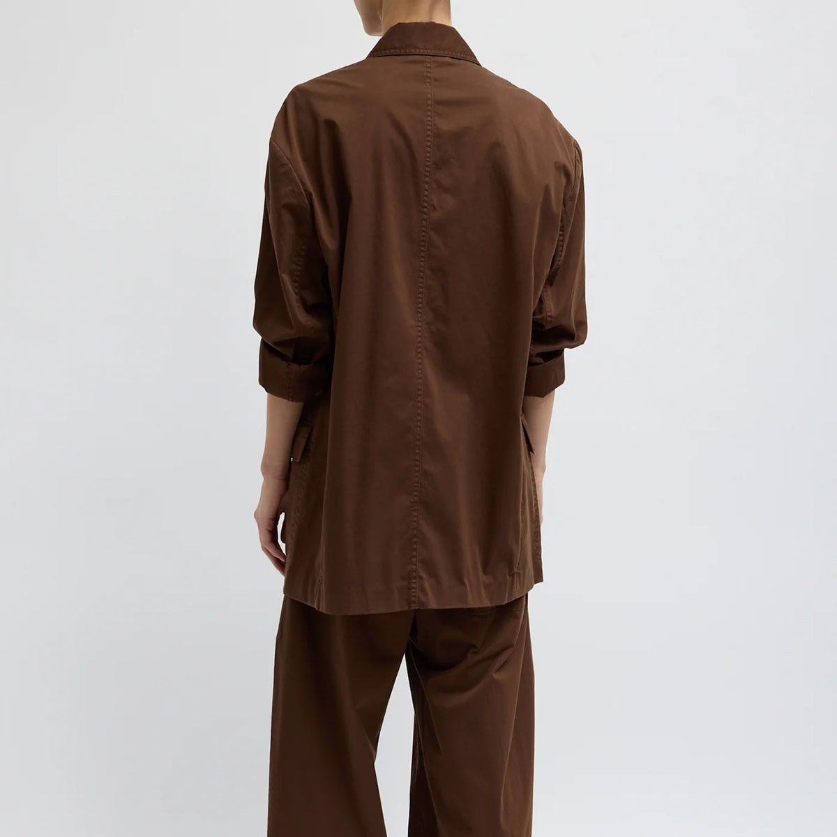 Silky Cotton Liam Blazer in Brown