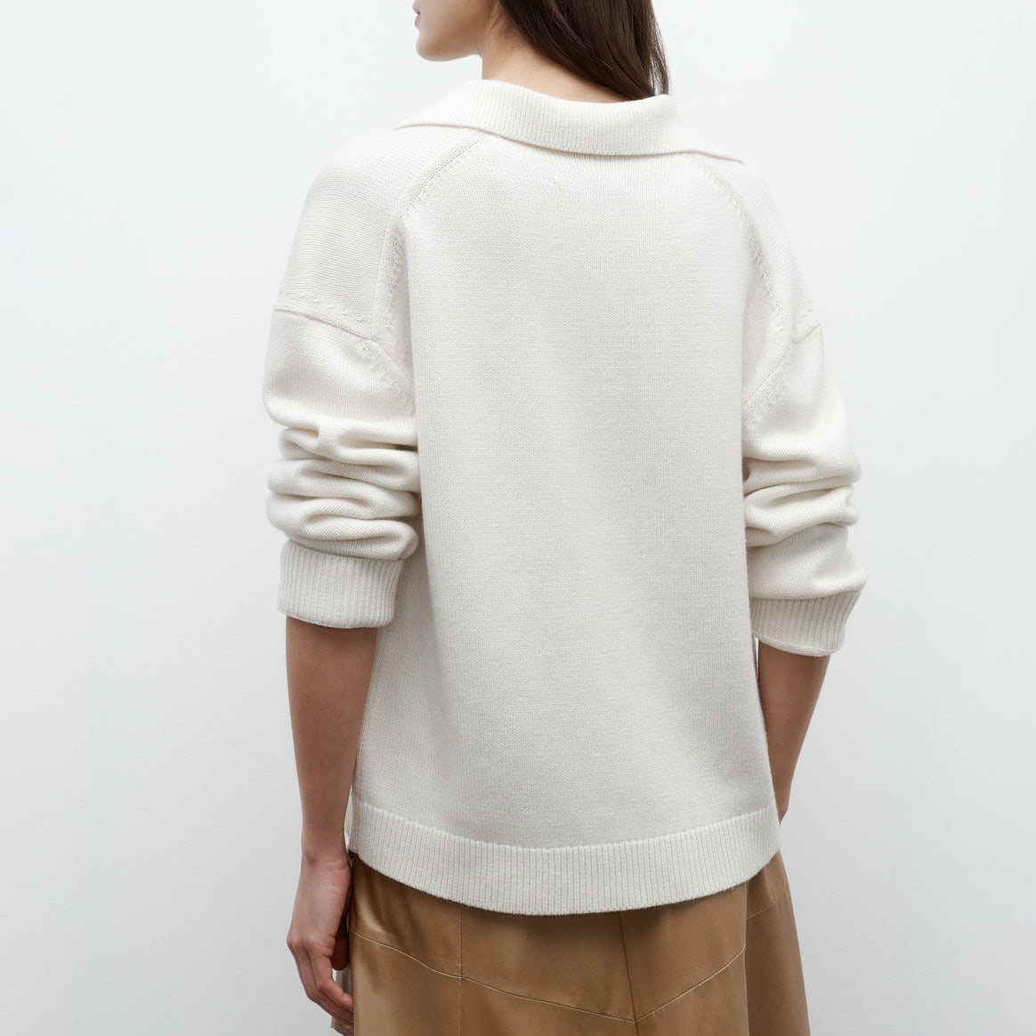Boy Henley in Ivory Cashmere