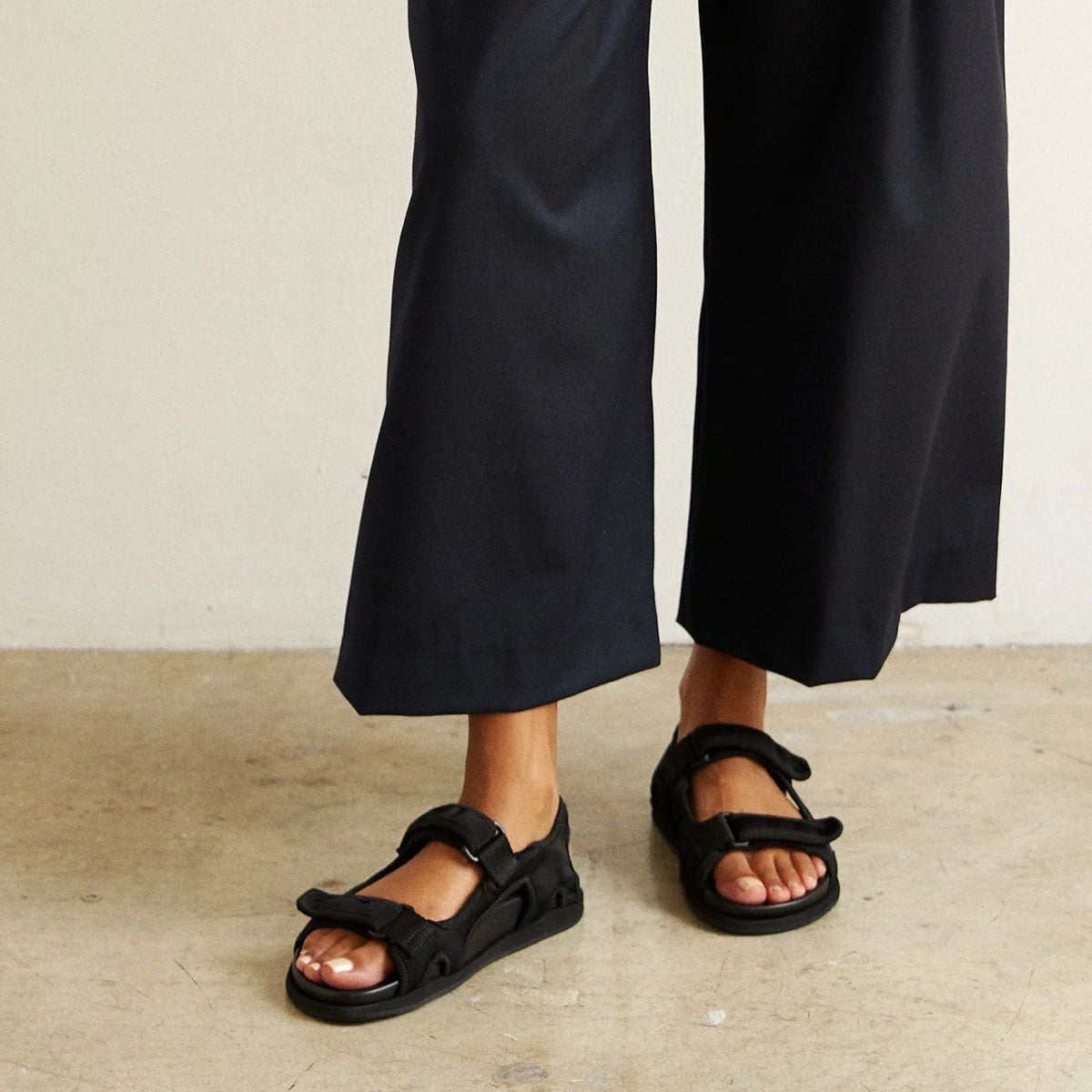 The Walking Sandal Sneaker in Black