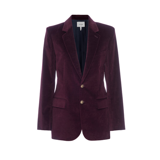 Everyday Velvet Blazer in Wine