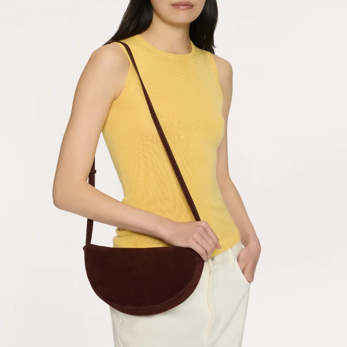 Moon Sling in Chocolate Suede