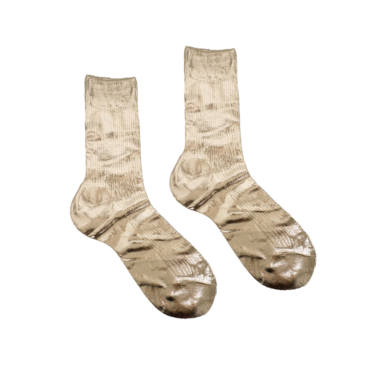 One Ribbed Laminated Socks