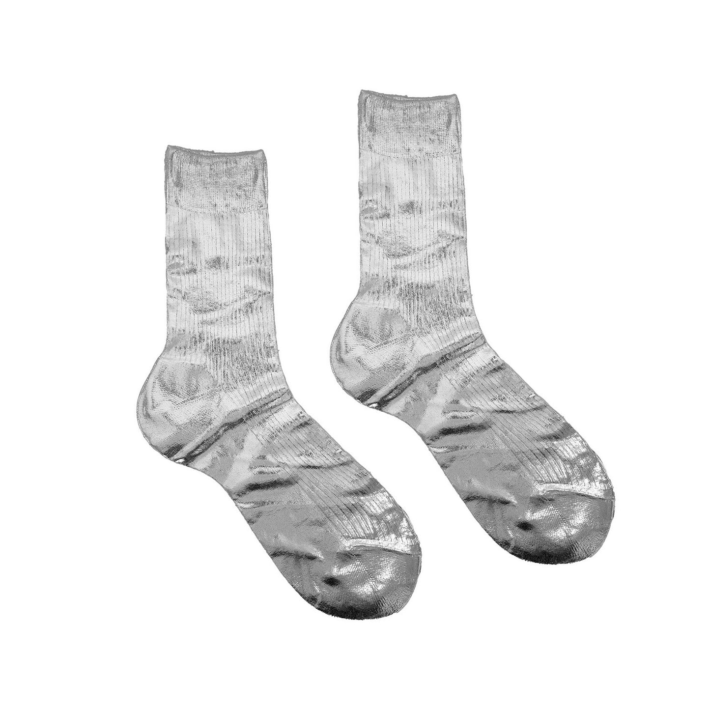 One Ribbed Laminated Socks