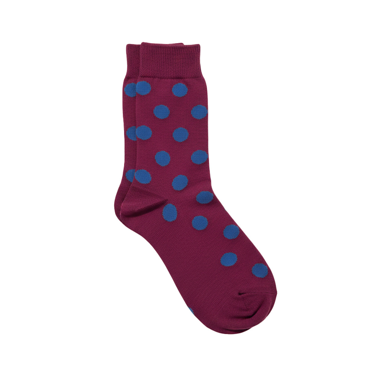 Dotty Sock in Bordeaux