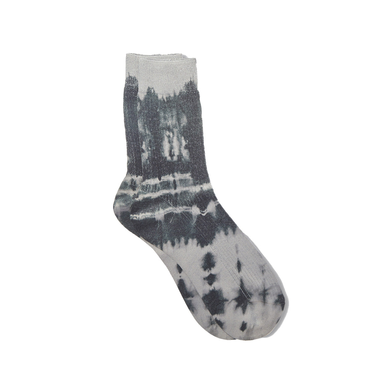 Batik Crew Sock in Silver