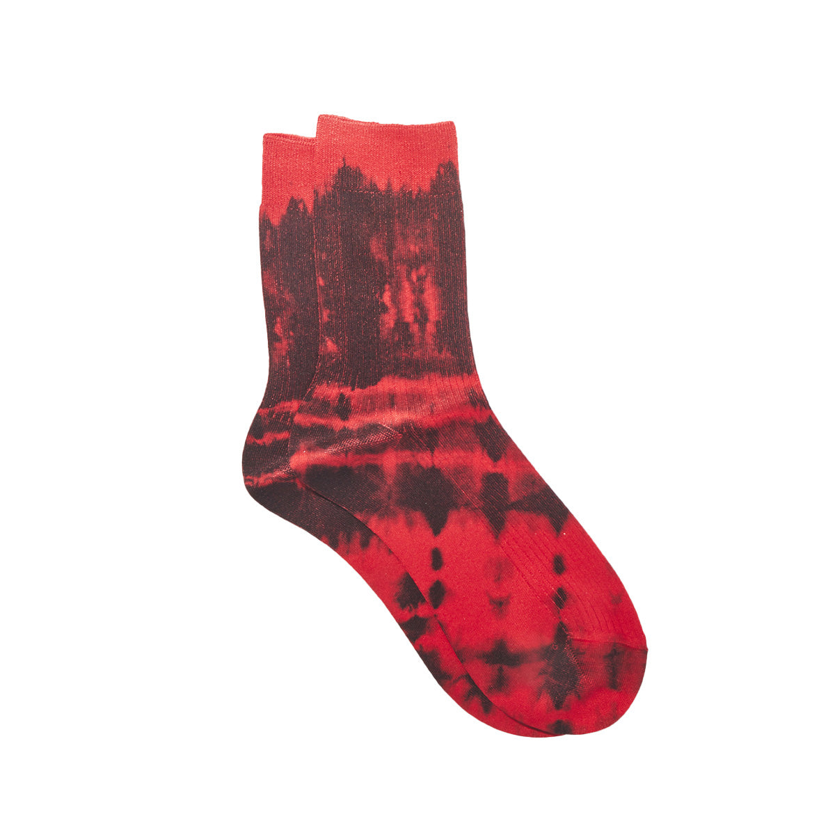 Batik Crew Sock in Red