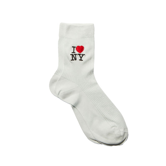I Love NY Socks in White