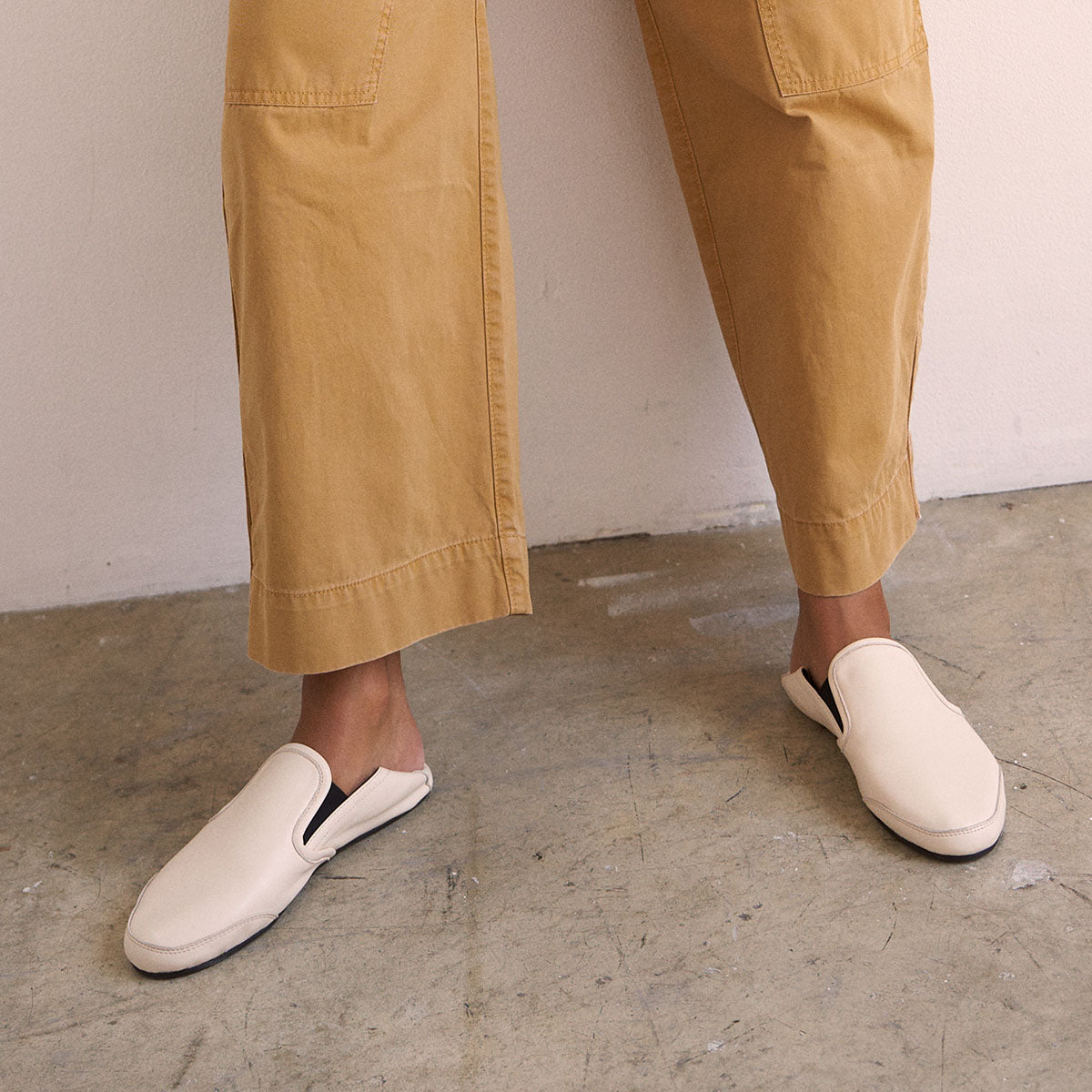 The Wushu Slipper in Latte