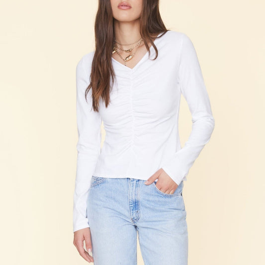 Somer Ruched Tee in White