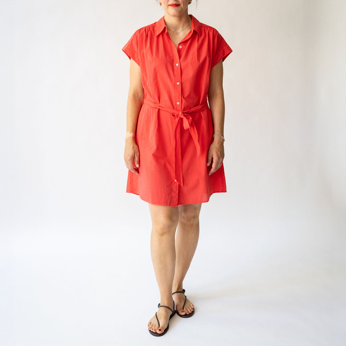 Eliza Dress in Red Sky