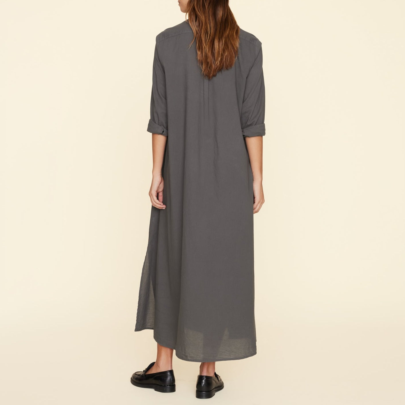 Boden Shirt Dress in Ash Grey