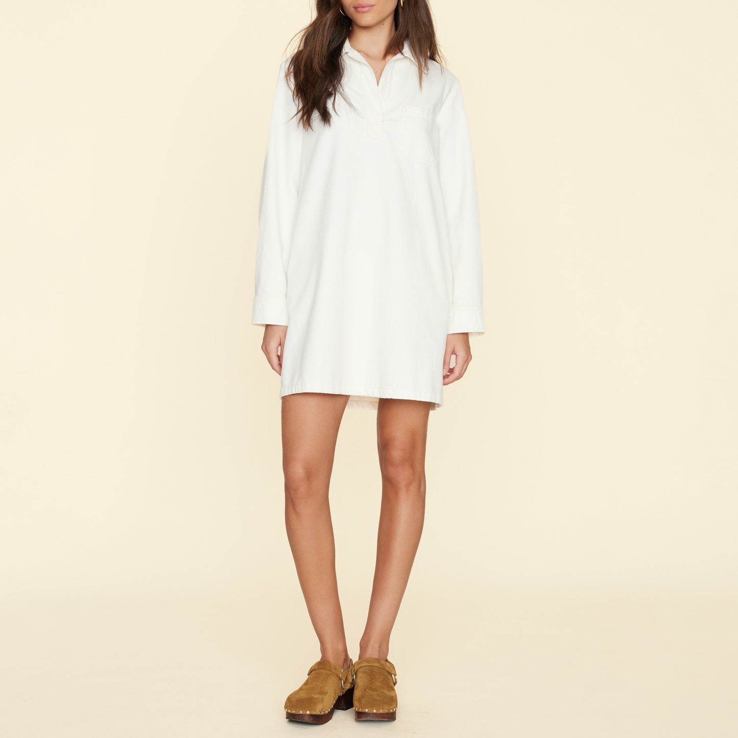 Max Denim Dress in White