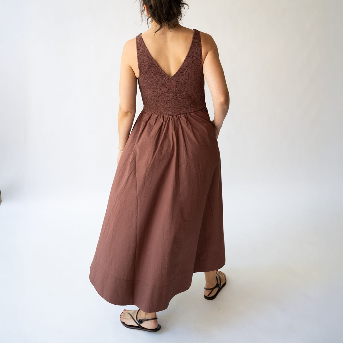 Patrice Dress in Adobe Brown