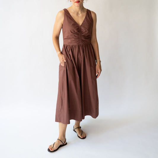 Patrice Dress in Adobe Brown