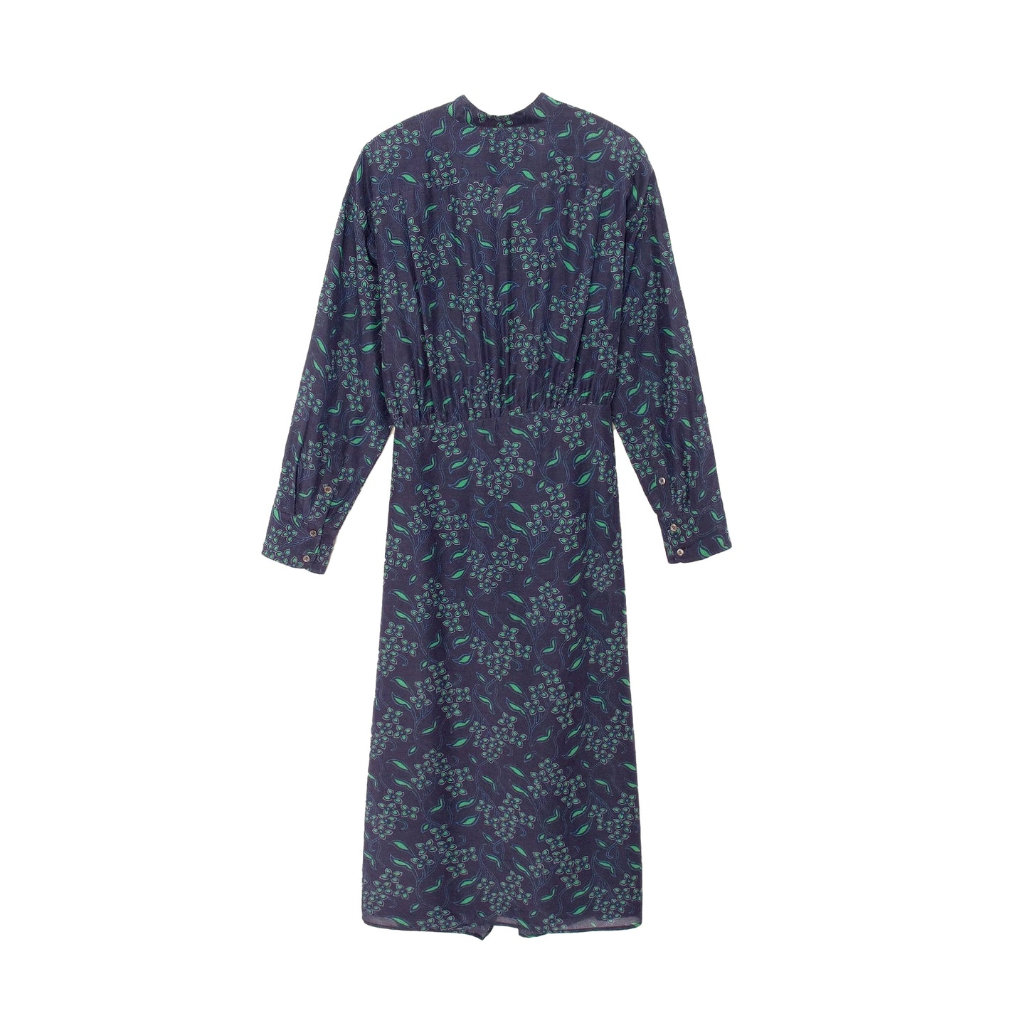 Alana Dress in Navy & Green