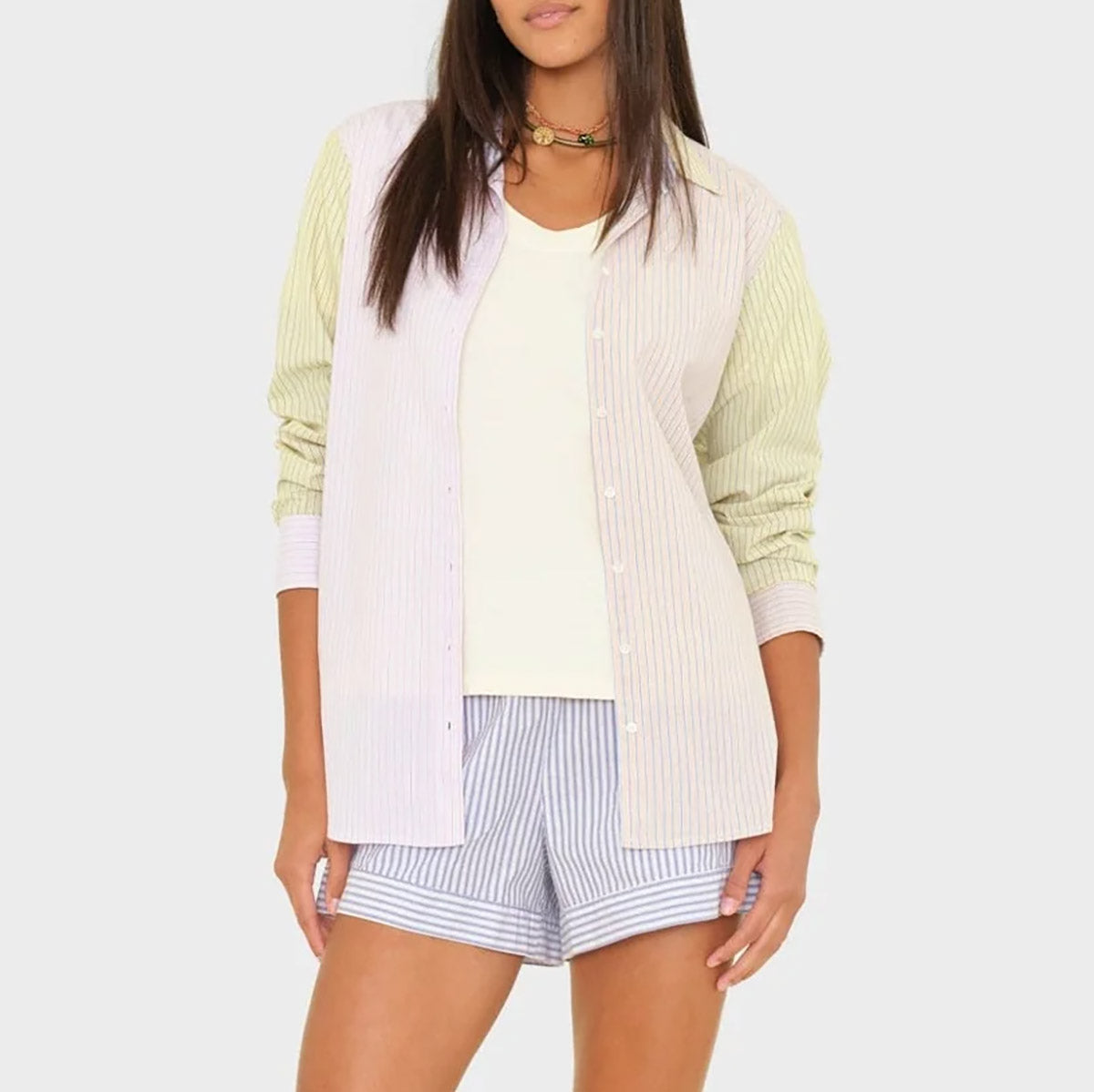 Beau Shirt in Mixed Stripe