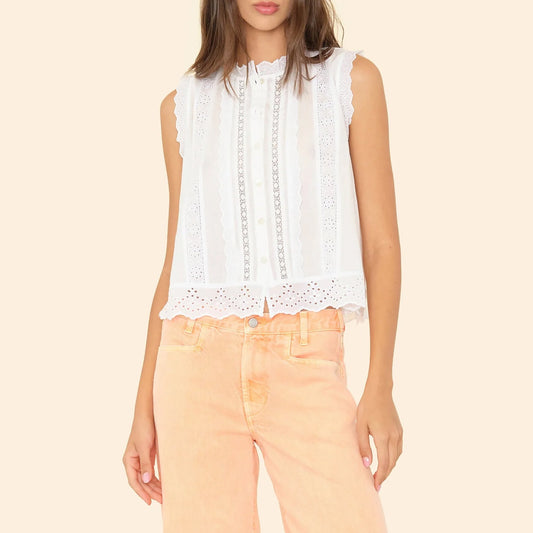 Lara Viole Shirt in White