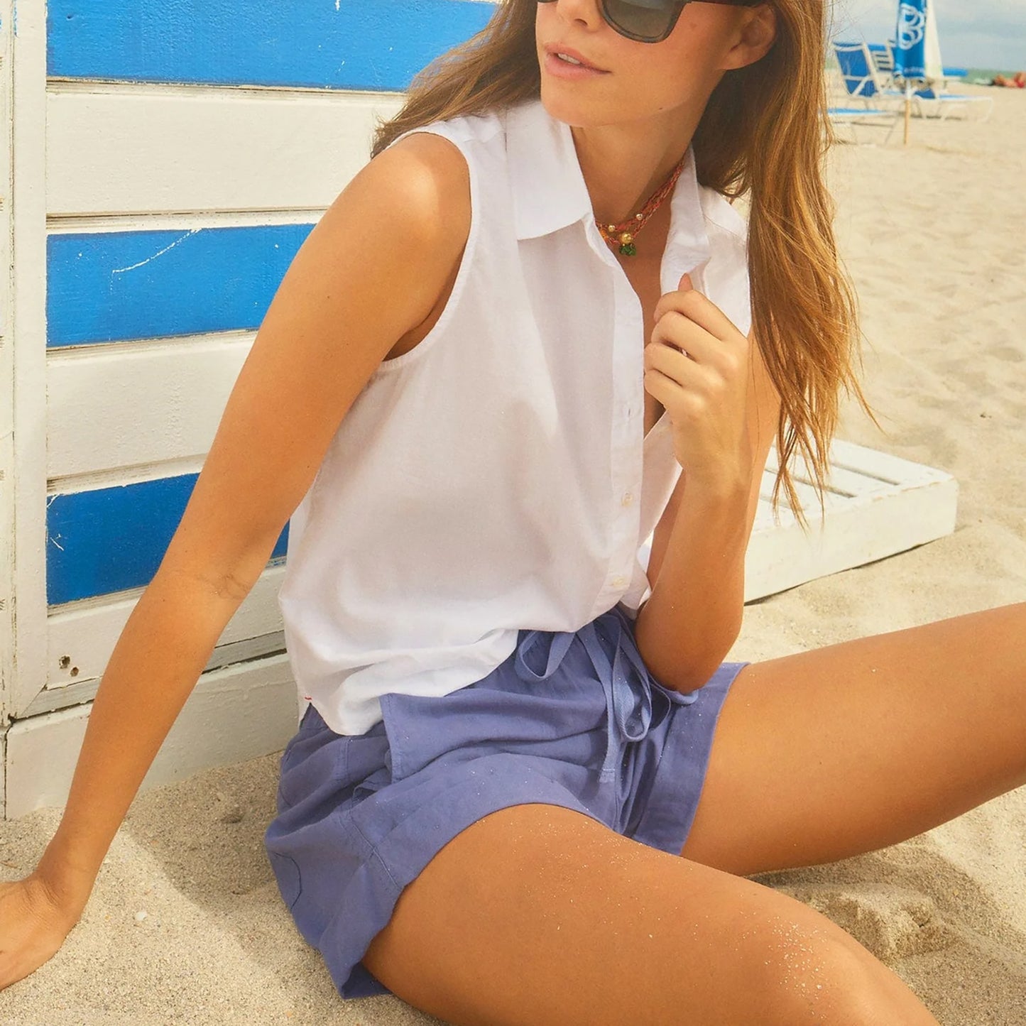 Brooks Shirt in White Poplin