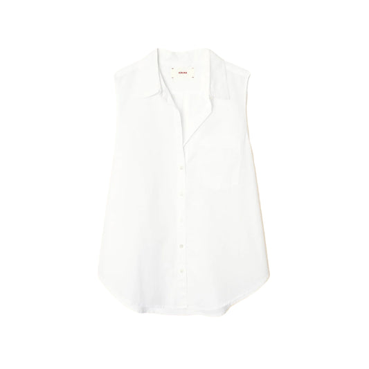 Brooks Shirt in White Poplin