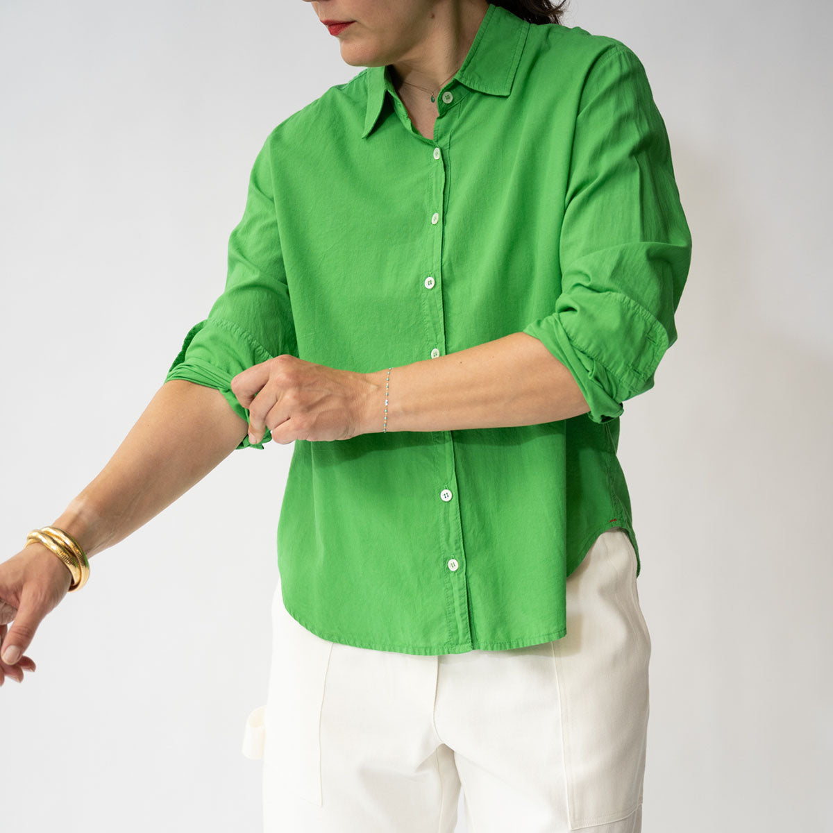 Bowie Shirt in Green Leaf