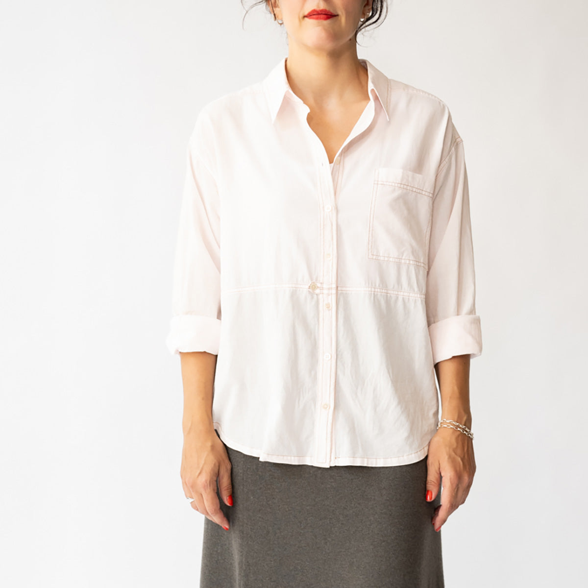 Logan Shirt in Pale Rose