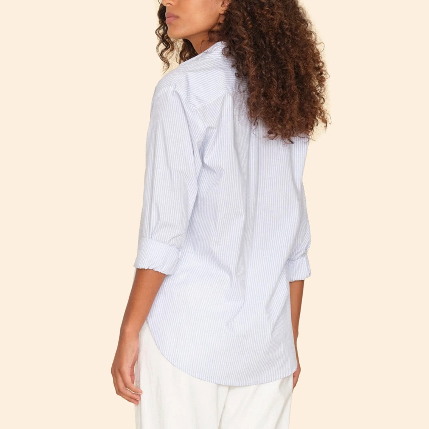 Beau Pinstripe Shirt in Sky