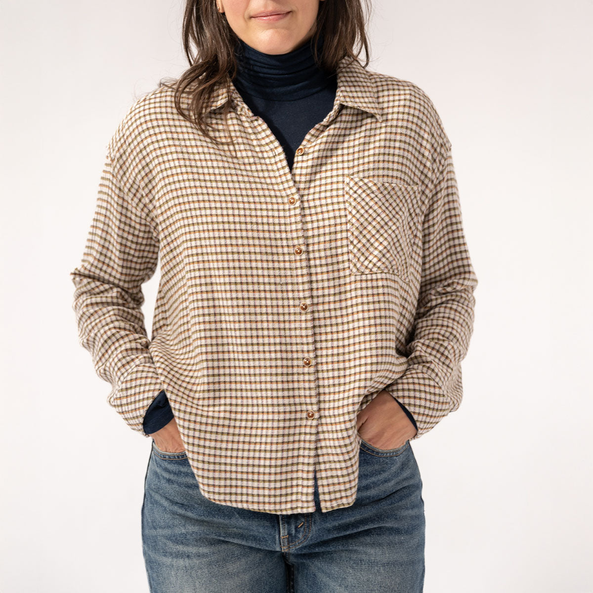 Jordy Shirt in Natural Check