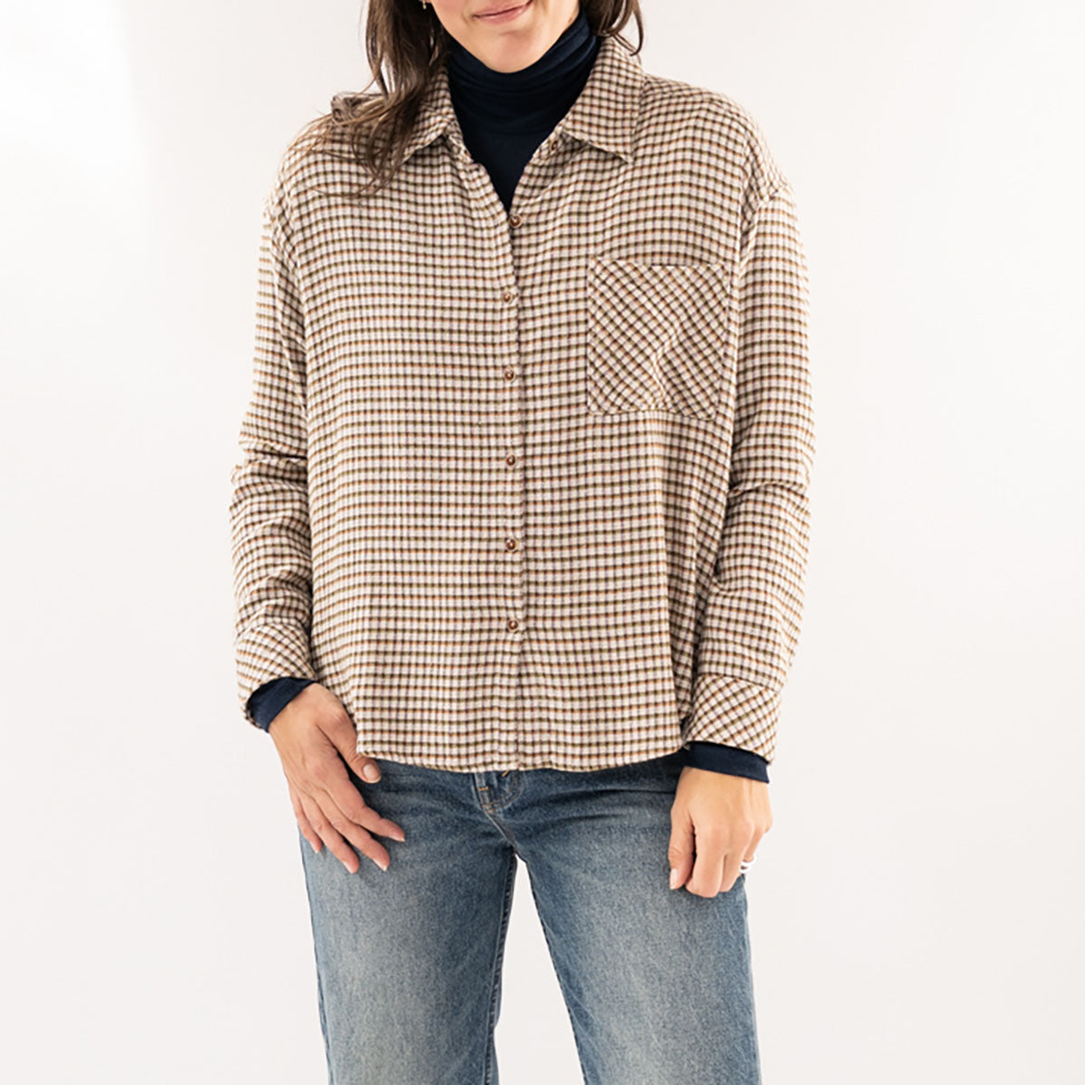 Jordy Shirt in Natural Check