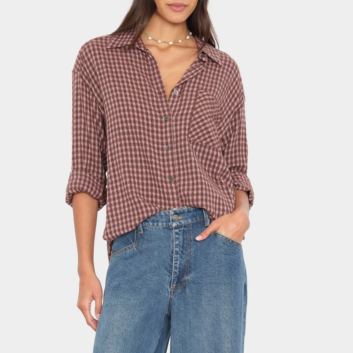 Jordy Shirt in Bourbon Rose
