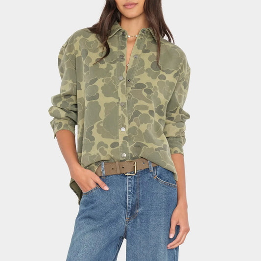 Gia Shirt in Camo Green