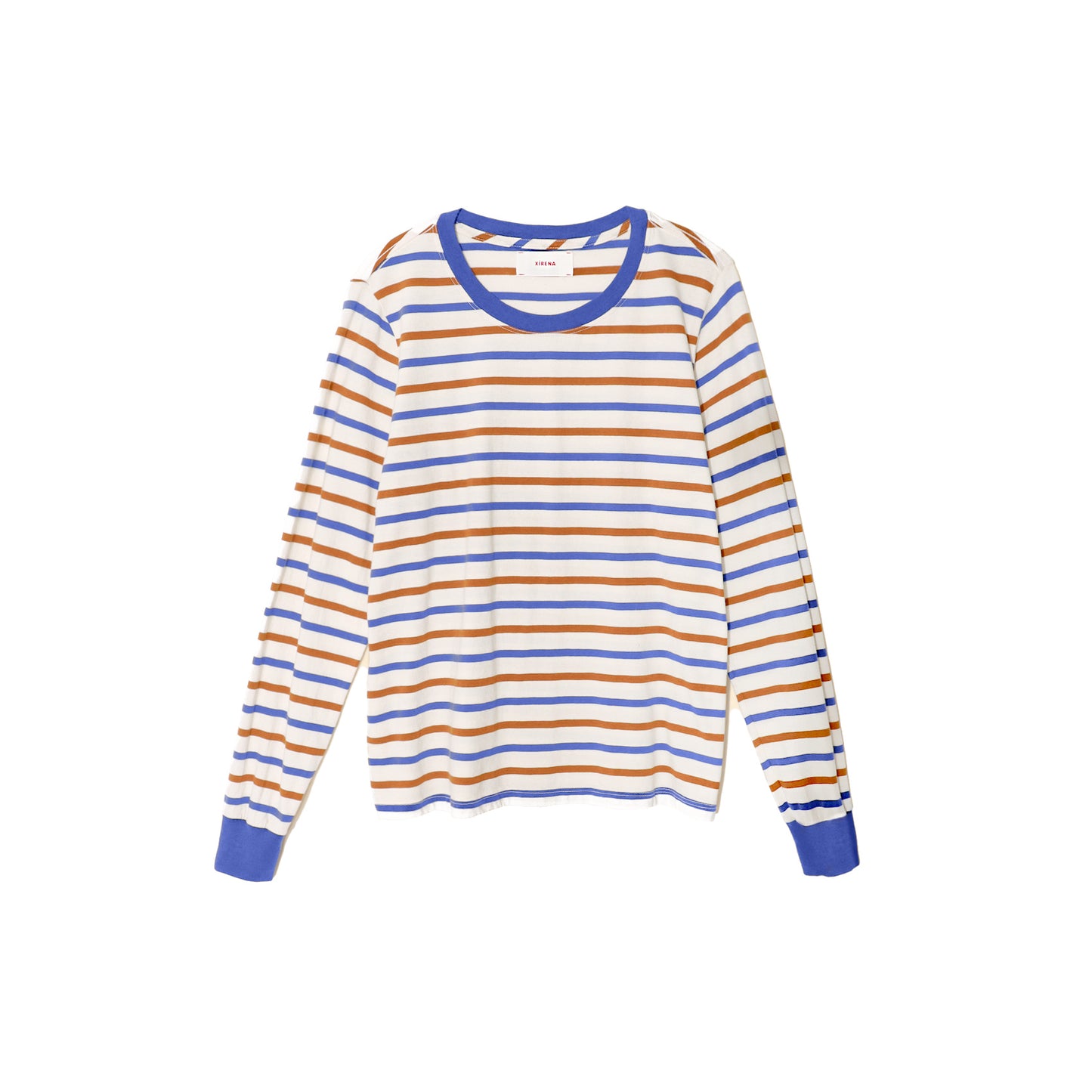 Easton Striped Tee in Royal Spice