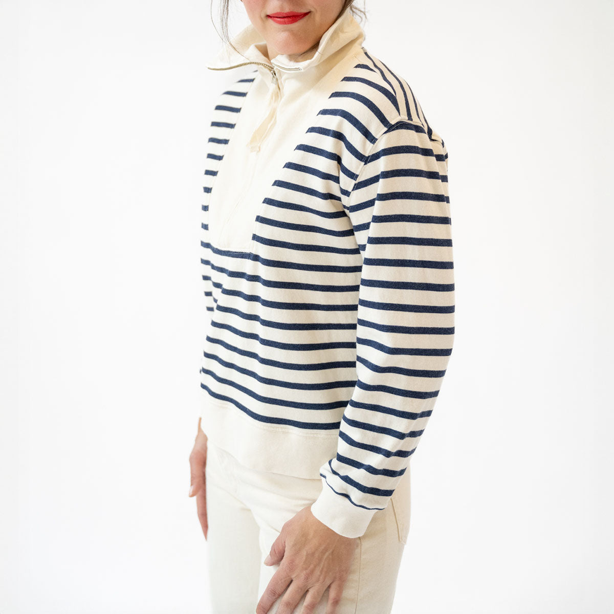 Kat Sweatshirt in Natural Stripe