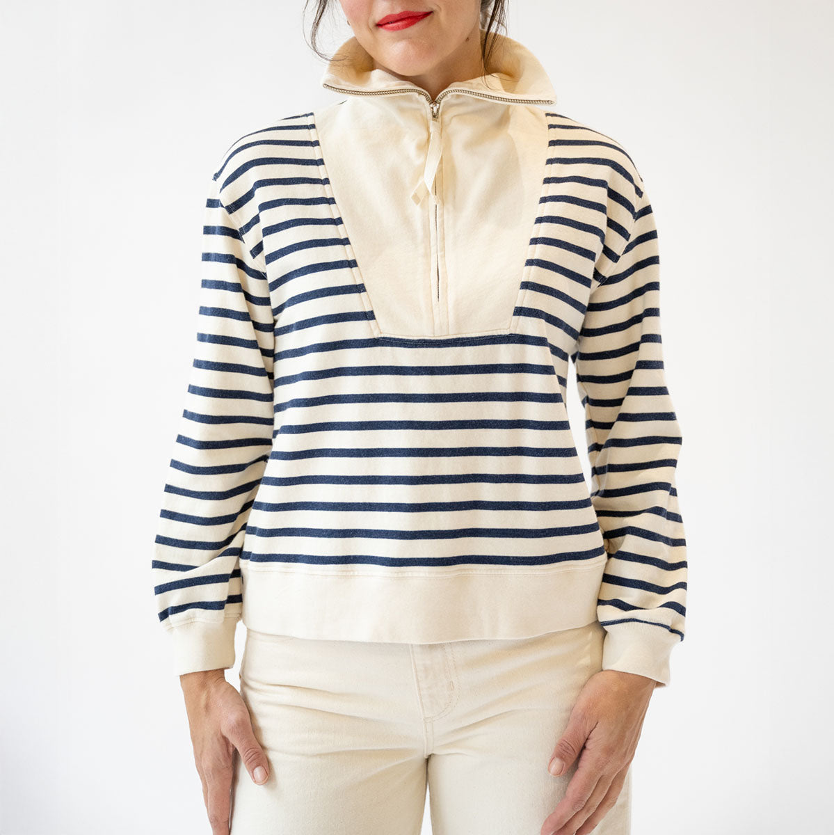 Kat Sweatshirt in Natural Stripe