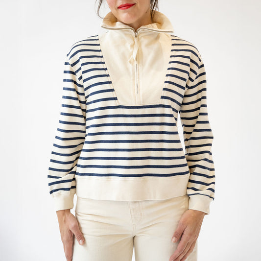 Kat Sweatshirt in Natural Stripe