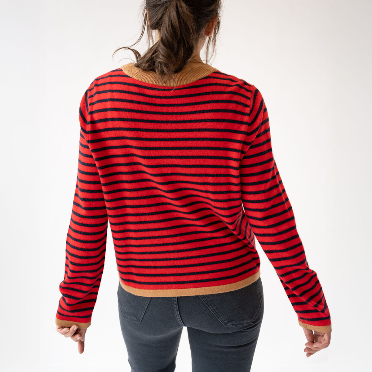 Maxwell Sweater in Red Stripe