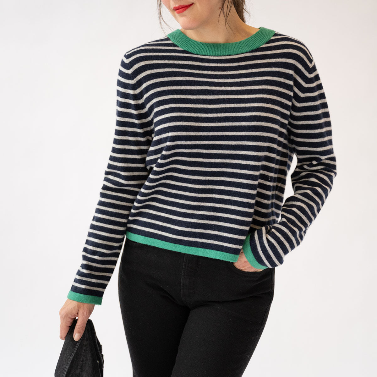 Maxwell Sweater in Navy Stripe