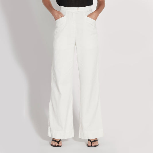 Lynn Trouser in Washed White