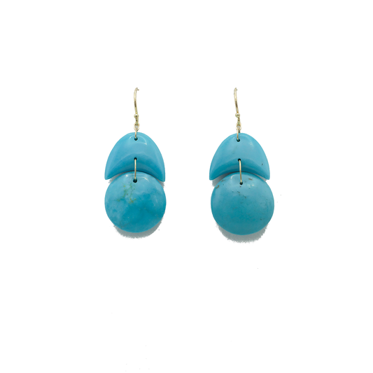Tiny Arp Earrings in Turquoise
