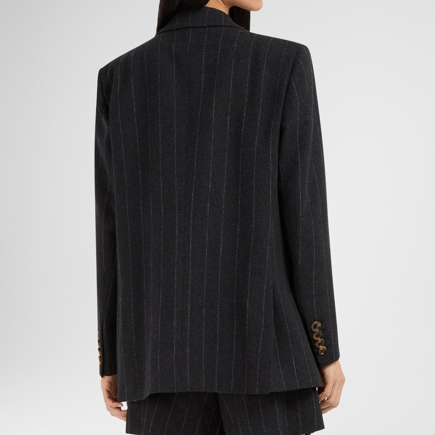 Ferien Everynight Blazer in Grey Pinstripe