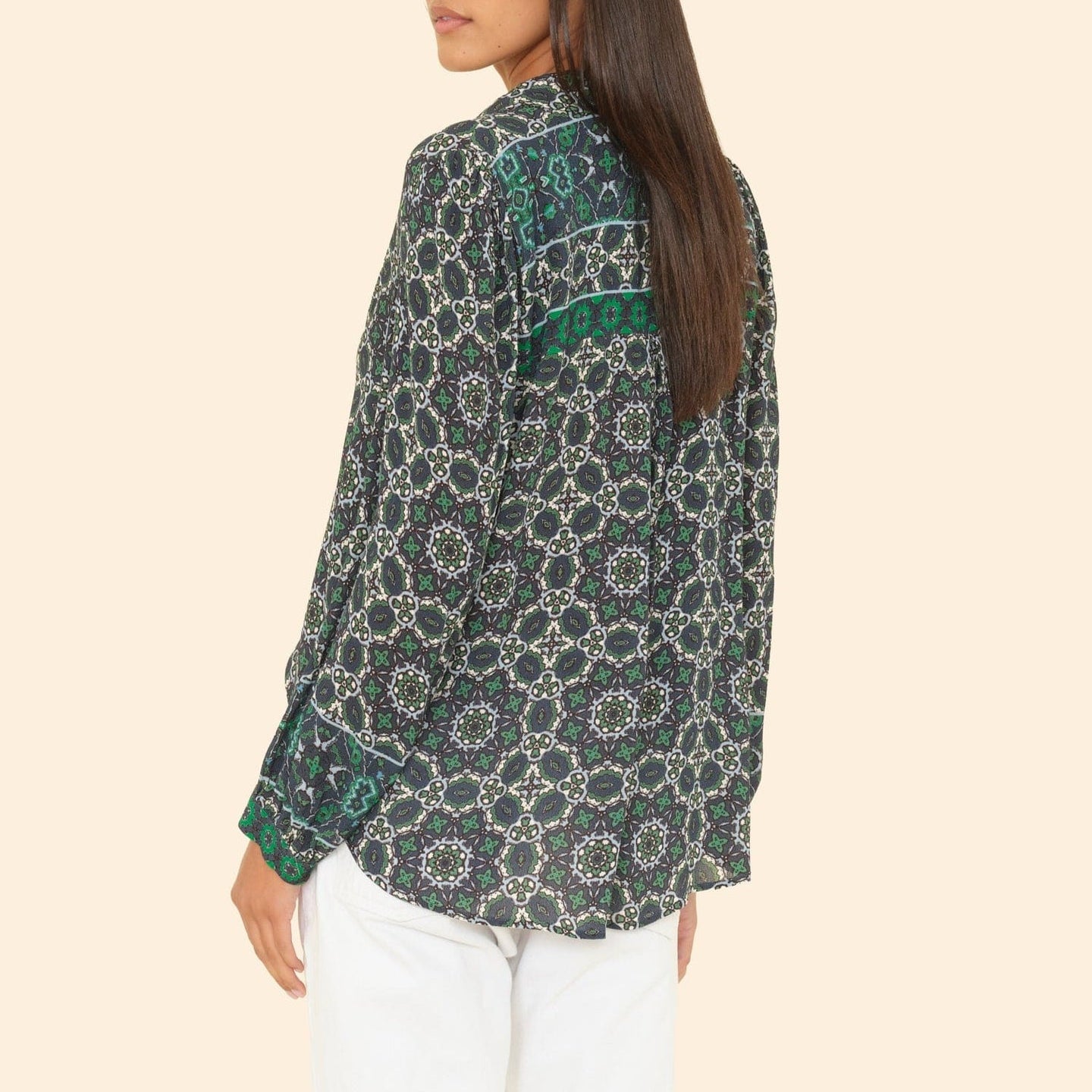 Gaby Shirt in Navy Tile
