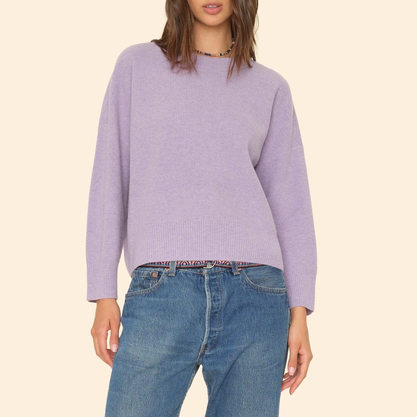 Alfie Cashmere Sweater in Crocus