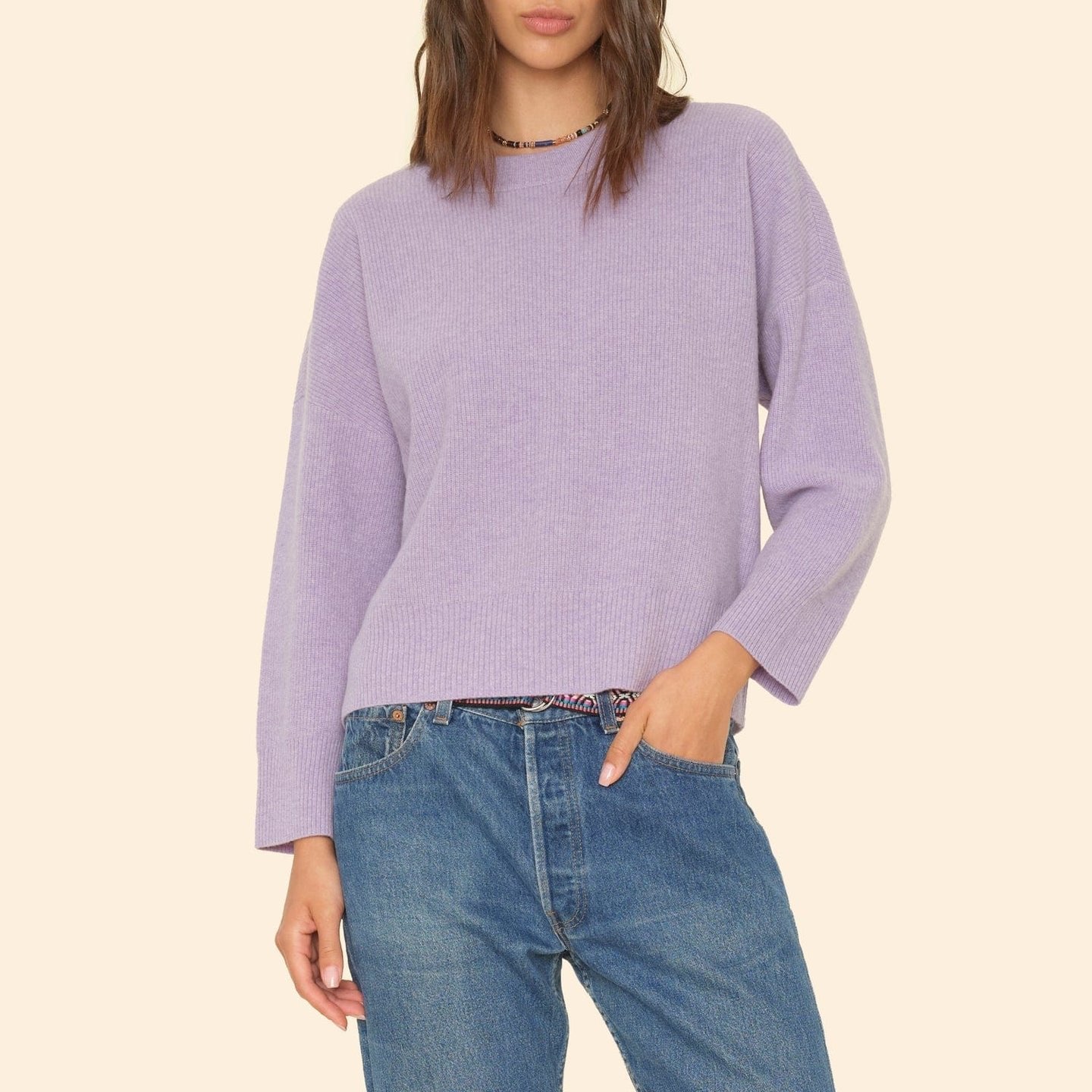 Alfie Cashmere Sweater in Crocus