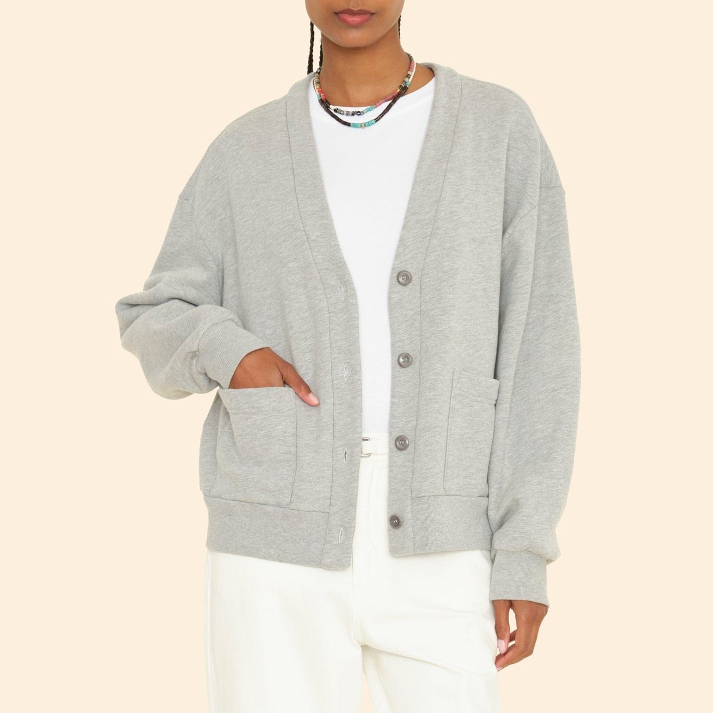 Benny Cardigan in Heather Gray