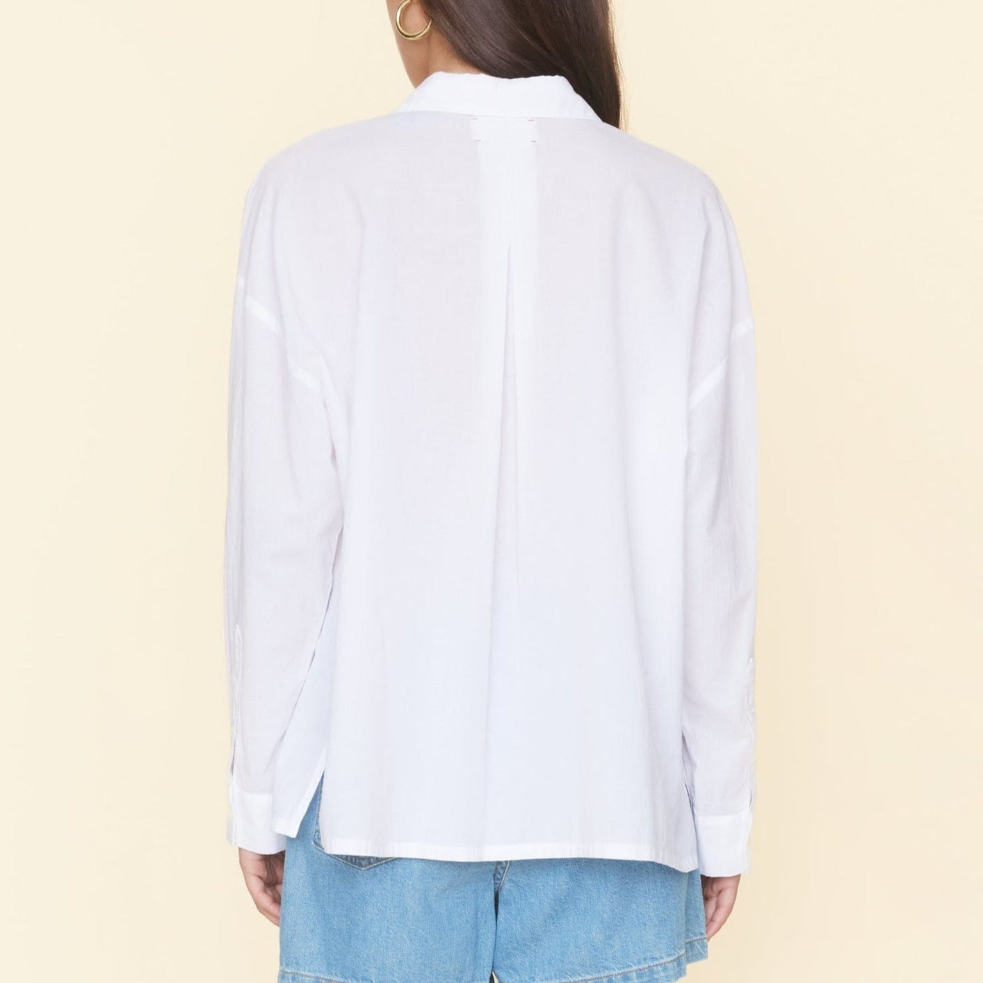 Henry Pullover Blouse in White