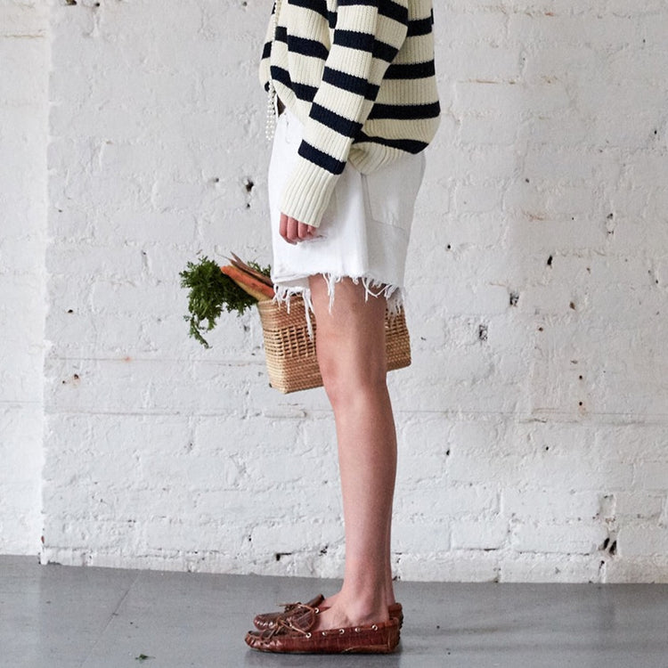 Brooke Denim Shorts in White