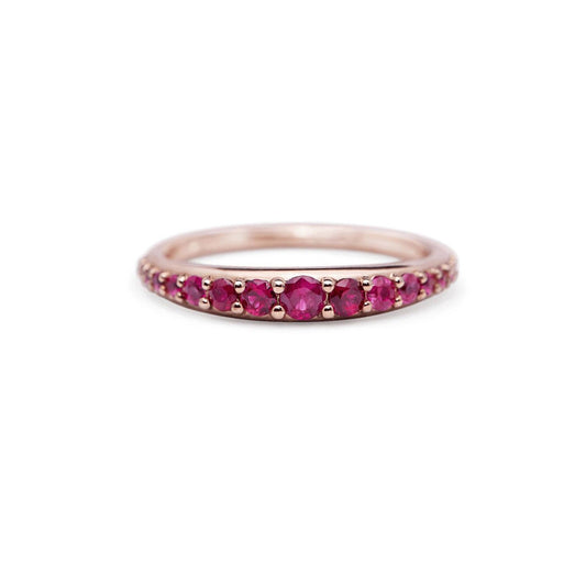 Bali Ruby & Rose Gold Ring